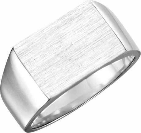 Sterling Silver Rectangle Signet Ring
