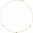 14K Yellow 1/5 CTW Natural Black Diamond 3-Station 16-18" Necklace