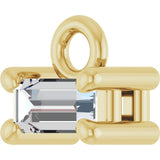 14K Yellow .04 CT Lab-Grown Diamond 4-Prong Dangle