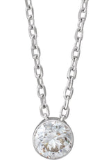 14K White 1/4 CTW Natural Diamond Ultra-Lightweight 16-18" Necklace
