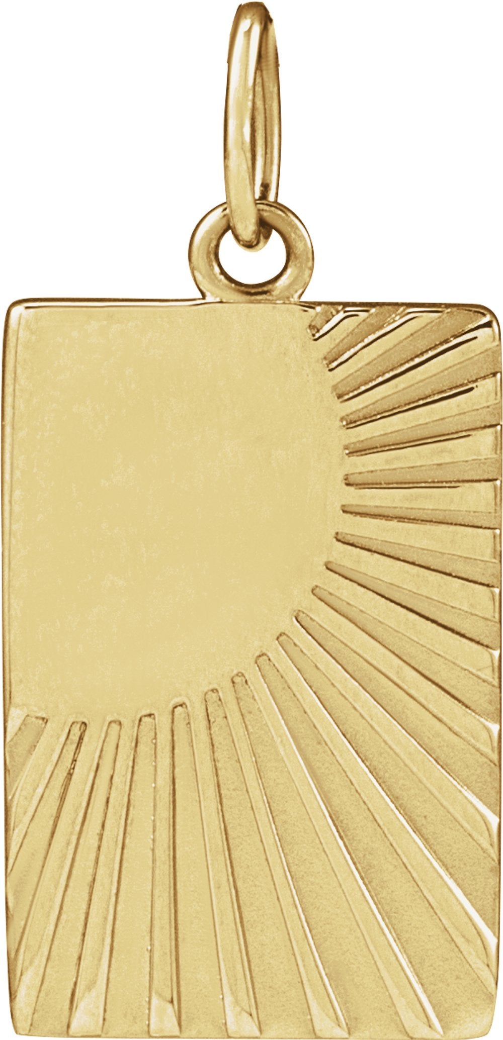 14K Yellow Sun Pendant