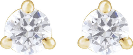 14K Yellow 1/5 Lab-Grown Diamond Cocktail-Style Stud Earrings