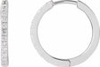 14K White 1/3 CTW Lab-Grown Diamond 16.3 mm Hoop Earrings