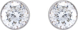 14K White 1/4 CTW Natural Diamond Ultra-Lightweight Stud Earrings