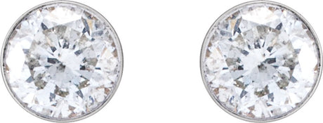 14K White 1/4 CTW Natural Diamond Ultra-Lightweight Stud Earrings
