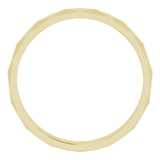 14K Yellow 3.5 mm Geometric Faceted Flat Band