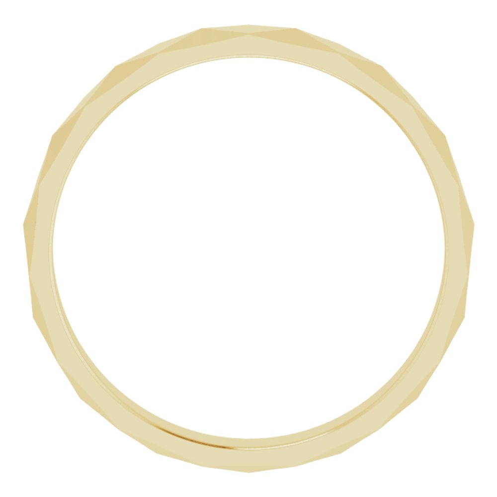 14K Yellow 3.5 mm Diamond Pattern Band