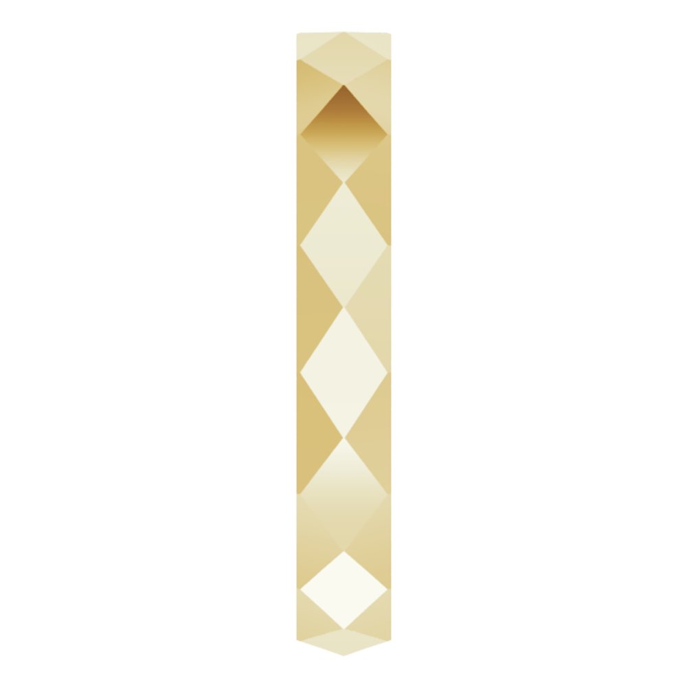 14K Yellow 3.5 mm Diamond Pattern Band