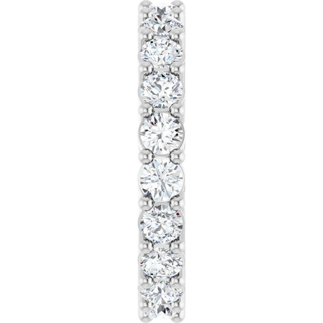 14K White Gold 1 1/3 CTW Natural Diamond Reversible Eternity Band Size 7