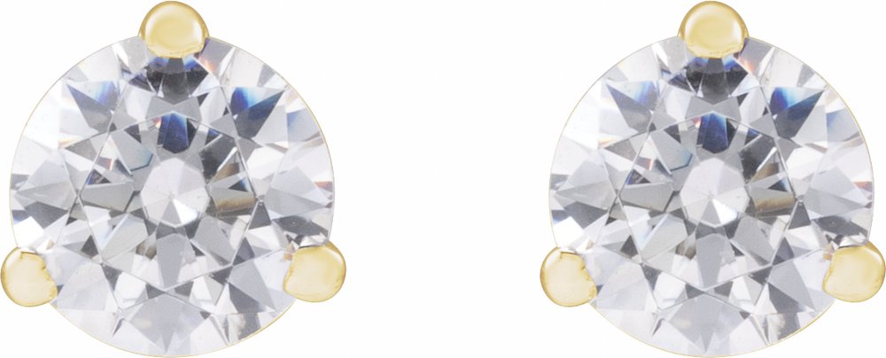 14K Yellow Gold 3/4 CTW Lab-Grown Diamond Stud Earrings