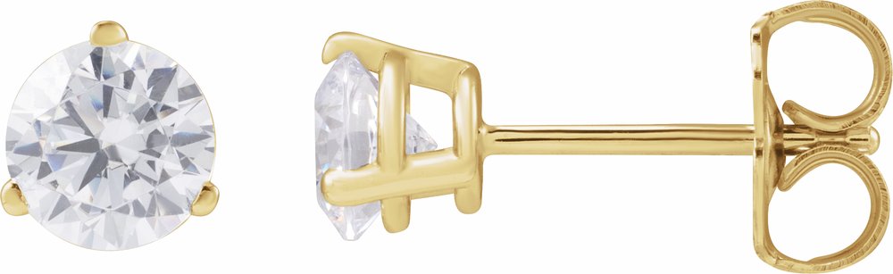 14K Yellow Gold 3/4 CTW Lab-Grown Diamond Stud Earrings