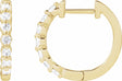 14K Yellow 1/3 CTW Lab-Grown Diamond Hoop Earrings