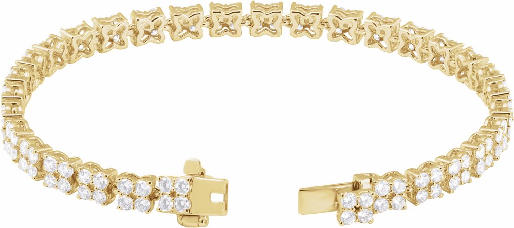 14K Yellow 5 1/3 CTW Lab-Grown Diamond Line 7 1/4" Bracelet