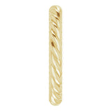 14K Yellow Gold 3.2 mm Skinny Rope Band Size 9.5