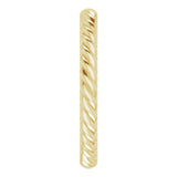 10K Yellow 2.7 mm Skinny Rope Band Size 10