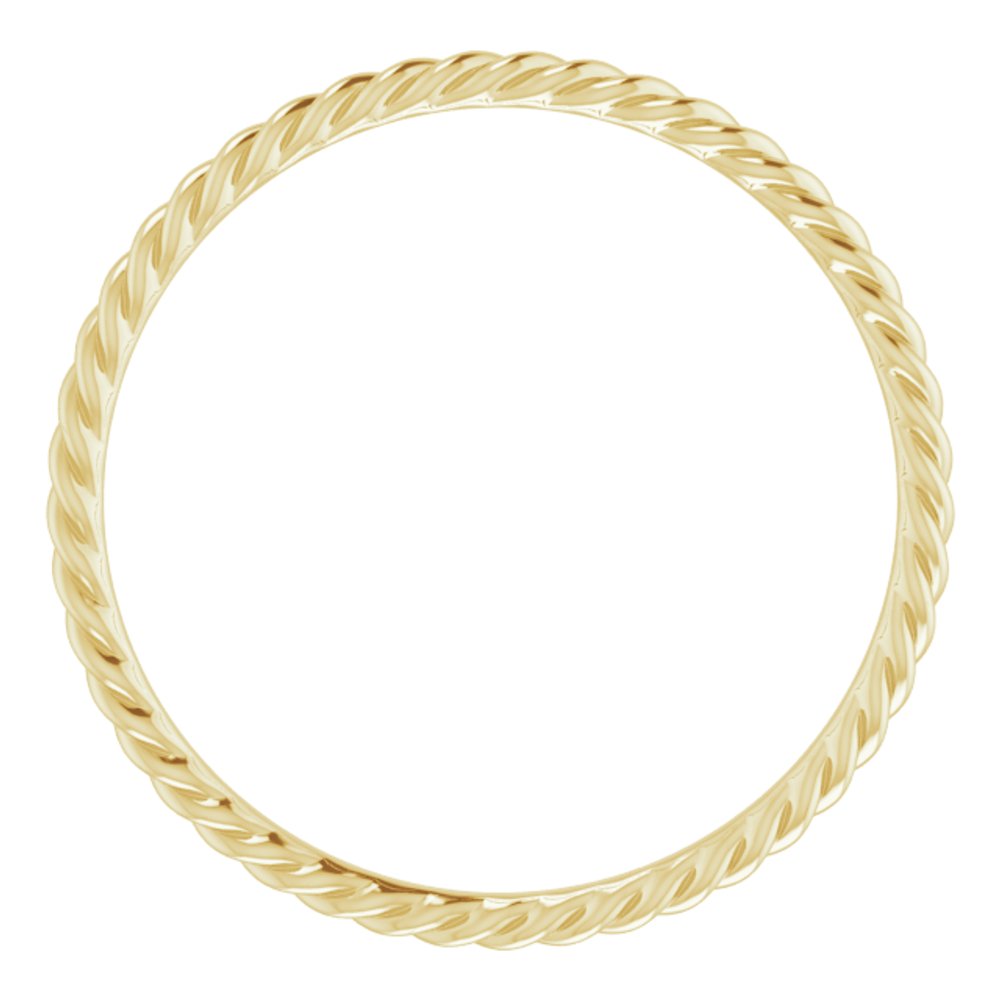 14K Yellow 1.51 mm Skinny Rope Band Size 9.5