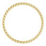 14K Yellow 2.2 mm Skinny Rope Band Size 9.5