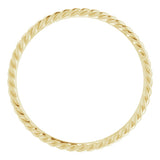 10K Yellow Gold 1.51 mm Skinny Rope Band Size 10