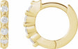 14K Yellow Gold 1/10 CTW Natural Diamond 10.74 mm Hinged Hoop Earrings