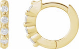 14K Yellow Gold 1/10 CTW Natural Diamond 10.74 mm Hinged Hoop Earrings