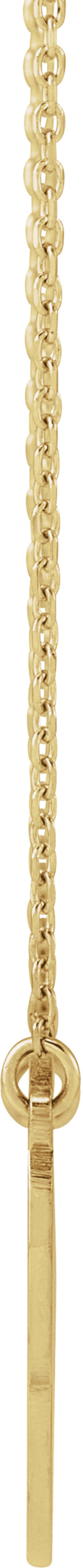 14K Yellow Gold Engravable Interlocking Circles 18" Necklace