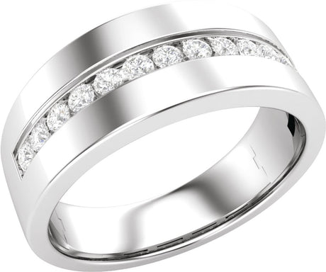 14K White Gold 1/2 CTW Lab-Grown Diamond Channel-Set Band