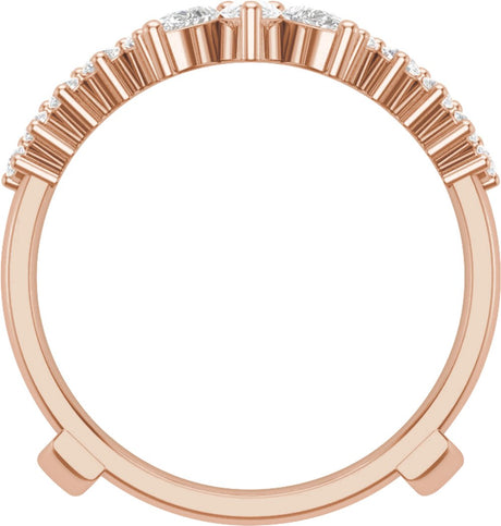 14K Rose Gold 1 CTW Lab-Grown Diamond Ring Guard