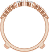 14K Rose Gold 1 CTW Lab-Grown Diamond Ring Guard
