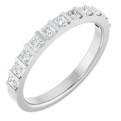 14K White 1/2 CTW Natural Diamond Anniversary Band