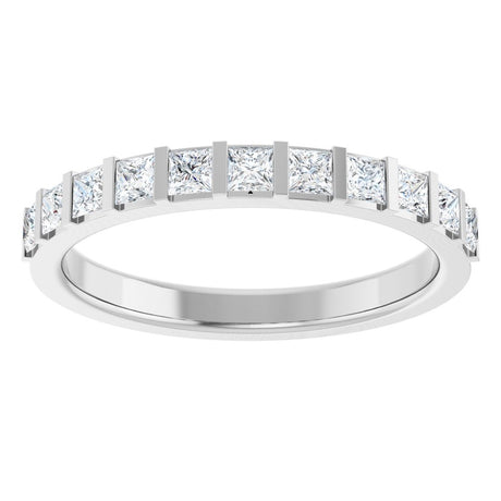 14K White 1/2 CTW Natural Diamond Anniversary Band
