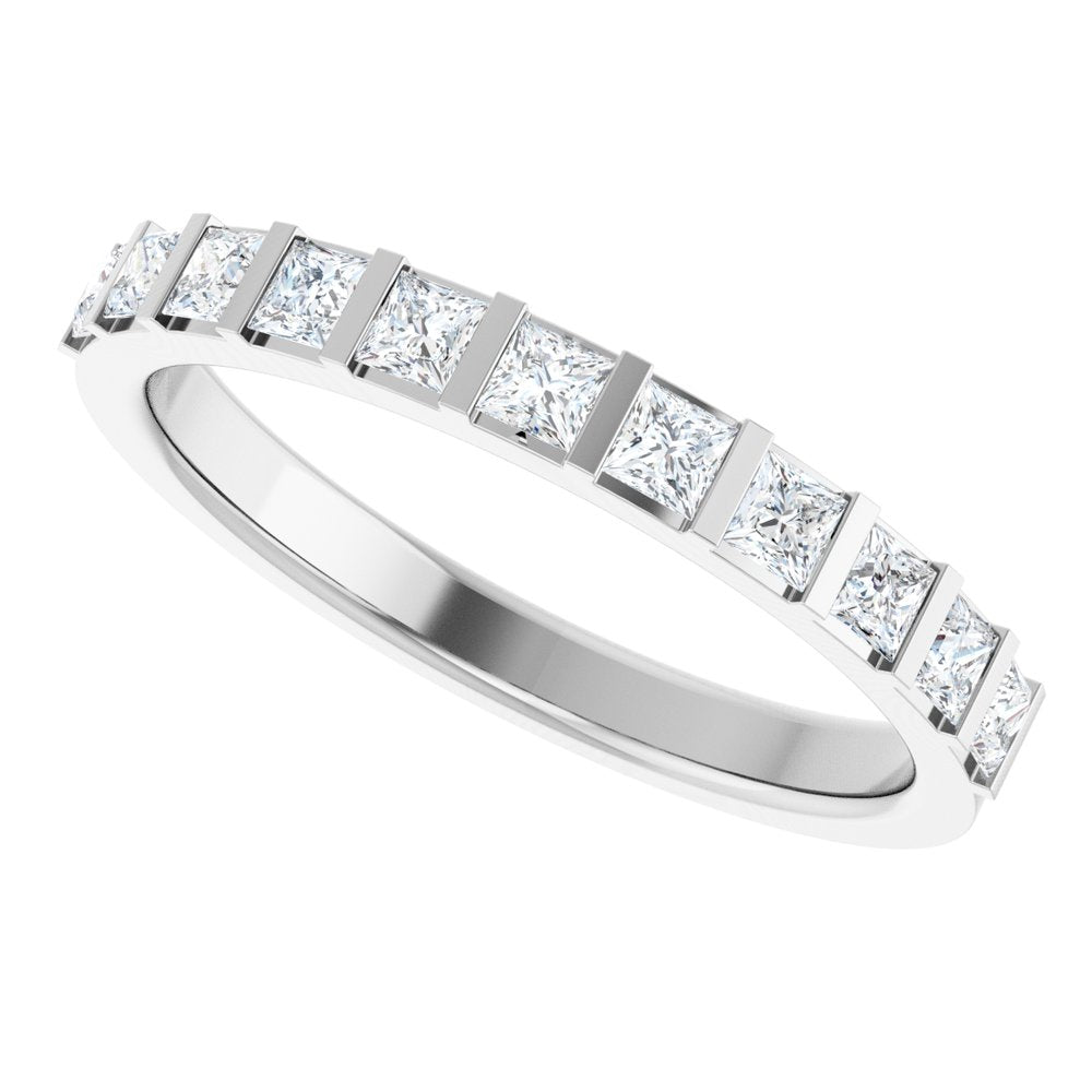 Platinum 1/2 CTW Natural Diamond Anniversary Band