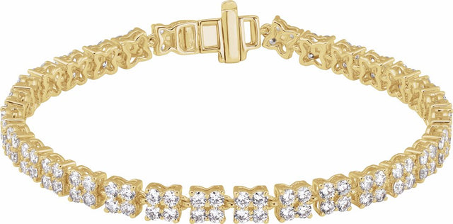 14K Yellow 5 1/3 CTW Lab-Grown Diamond Line 7 1/4" Bracelet