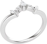 14K White Gold 1/5 CTW Natural Diamond Contour Band