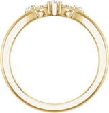 14K Yellow Gold 1/5 CTW Natural Diamond Contour Band