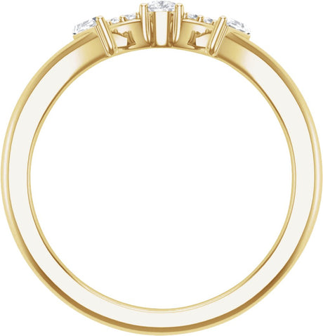14K Yellow Gold 1/5 CTW Natural Diamond Contour Band