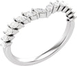 14K White Gold 3/8 CTW Natural Diamond Contour Band
