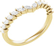 14K Yellow 3/8 CTW Natural Diamond Contour Band