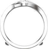 14K White Gold 5/8 CTW Natural Diamond Ring Guard