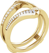 14K Yellow Gold 5/8 CTW Natural Diamond Ring Guard