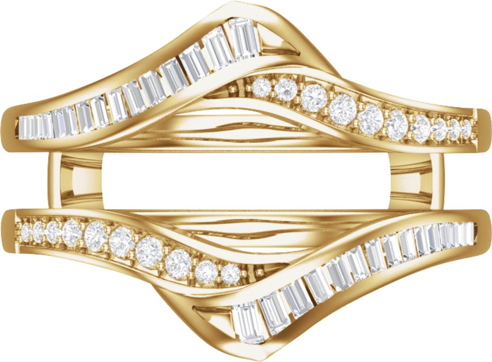 14K Yellow 5/8 CTW Natural Diamond Ring Guard