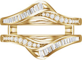 14K Yellow 5/8 CTW Natural Diamond Ring Guard