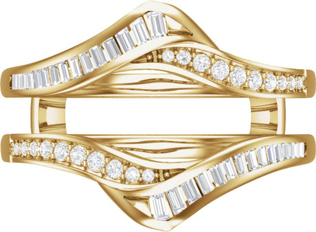 14K Yellow 5/8 CTW Natural Diamond Ring Guard