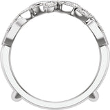 14K White Gold 1/3 CTW Natural Diamond Ring Guard