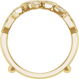 14K Yellow Gold 1/3 CTW Natural Diamond Ring Guard