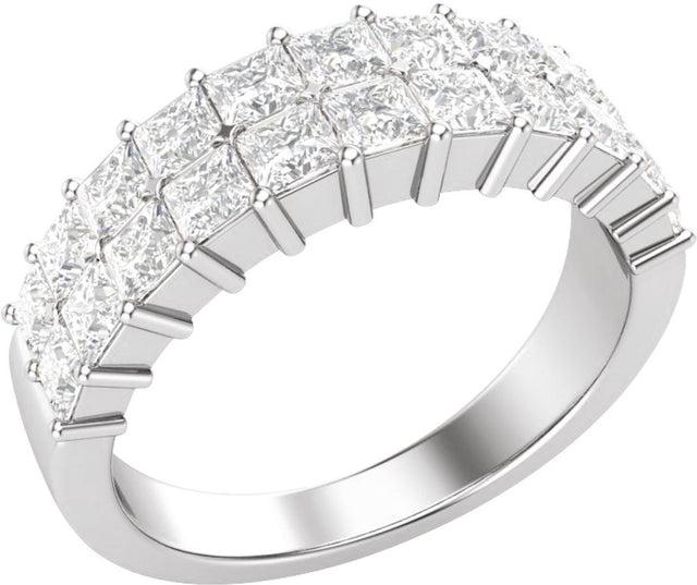 14K White 2 CTW Lab-Grown Diamond Anniversary Band