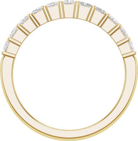 14K Yellow 2 CTW Lab-Grown Diamond Anniversary Band