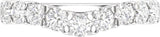 14K White Gold 1 CTW Lab-Grown Diamond Contour Band 