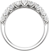 14K White Gold 1 CTW Lab-Grown Diamond Contour Band 