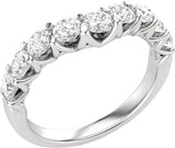 14K White Gold 1 CTW Lab-Grown Diamond Contour Band 