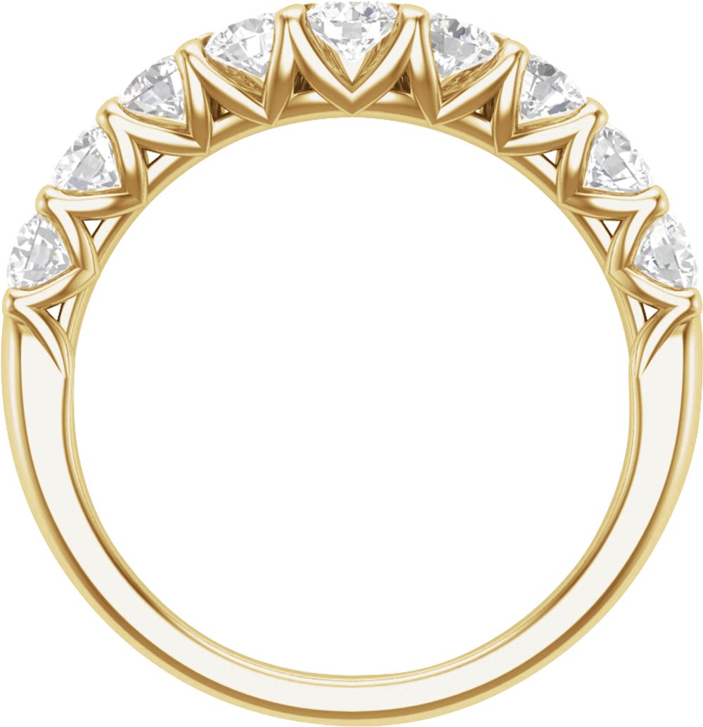 14K Yellow 1 CTW Lab-Grown Diamond Contour Band